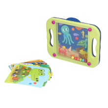 Plastikperlen-Puzzleboard grün, pädagogisches Handbalancierballspiel für 3+