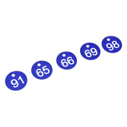 50PCS Numbered Labels for Livestock Beekeeping, Blue, 3.6cm 1