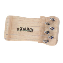 Tragbare 6-Saiten Chinesische Zither Fingertrainer aus Holz für Musiker