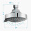 2PCS Shower  High Pressure 5 Settings Showerhead with Adjustable Swivel  Joint 10