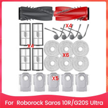 Zubehör für  Saros 10R/G20S Ultra, 2 Hauptbürsten, 4 Seitenbürsten, 5 Staubbeutel, 4 HEPA-Filter, 6 Wischpads