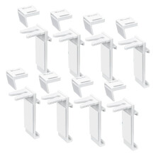 8PCS Clamp Support Bracket PVC Clamp Holder for Klemmfix Roller Blind, Double Roller Blind Replacement Part Accessories
