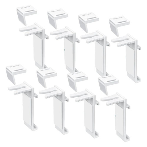 8PCS Clamp Support Bracket PVC Clamp Holder for Klemmfix Roller Blind, Double Roller Blind Replacement Part Accessories