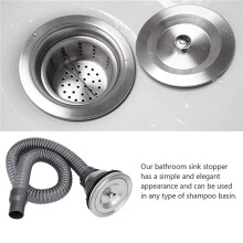 3X Drain Plug Stainless Steel Sink Plug, Hair Salon Shampoo Basin Drain Plug, Sink Plug with Hair Catcher