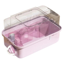 Portable Hamster Carrier Cage,Breathable Small Animal Handbag,Outdoor Pet Cage Carrier Case for Hamster Squirrel,A