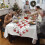 2X Corredor de Mesa de Natal, Toalhas de Mesa Bordadas com Folhas de Azevinho Poinsétia para DecoraçõEs de Natal 15 X 53 Polegadas 6
