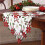 2X Corredor de Mesa de Natal, Toalhas de Mesa Bordadas com Folhas de Azevinho Poinsétia para DecoraçõEs de Natal 15 X 53 Polegadas 7