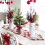 2X Corredor de Mesa de Natal, Toalhas de Mesa Bordadas com Folhas de Azevinho Poinsétia para DecoraçõEs de Natal 15 X 53 Polegadas 9