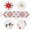 2X Corredor de Mesa de Natal, Toalhas de Mesa Bordadas com Folhas de Azevinho Poinsétia para DecoraçõEs de Natal 15 X 53 Polegadas 10