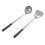 4X Espátula Wok e Conjunto de Ferramentas de Concha, Espátula de 17 Polegadas para Wok, Espátula Wok de Aço Inoxidável 2