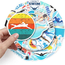 Swimming Stickers for Water Cup Laptop,Waterproof Vinyl Sticker Gift Decals for Kids, Teenage Girls, Teenages 200Pcs