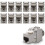Module Jacks - 12 Piece CAT6A Shielded  Jack RJ45 Cat 6A Ethernet Module 10 Gbit with Metal Housing 6