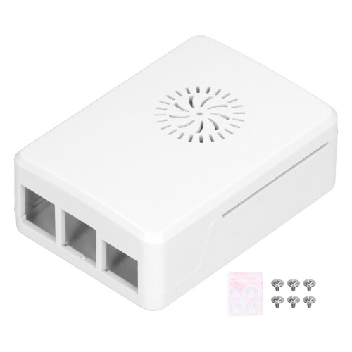 ABS White Case for Raspberry Pi 4B with Removable Top Cover 1