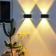 5X Applique Murale Extérieure Solaire Étanche pour Jardin, Éclairage Vers le Haut et Vers le Bas, Lampe Solaire pour Mur Extérieur Étanche