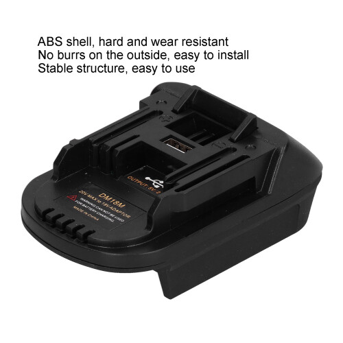 Lithium Battery Adapter with USB Charge Interface for 20V/18V Power Tool Batteries 2