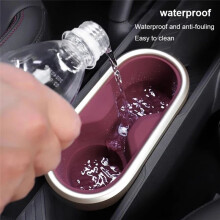 Portabicchieri per Auto per Cooper EV J01 e SE J05 Organizer per Console Centrale In Silicone Scatola Portaoggetti Nero
