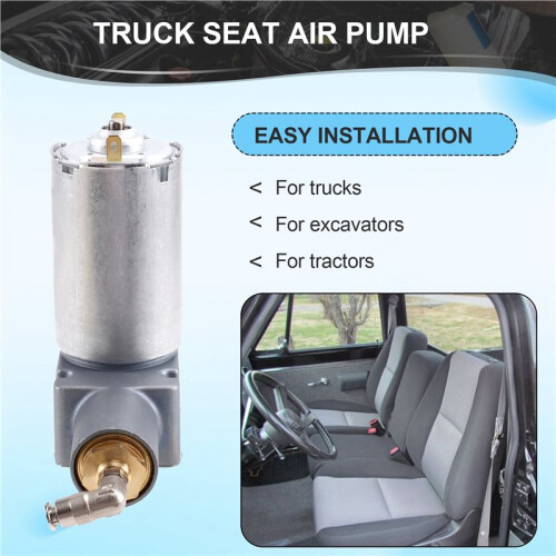 4 mm Luftrohrverbinder, LKW-Sitz-Luftpumpenkompressor mit (12 V) für LKW oder Bagger oder Traktor 2