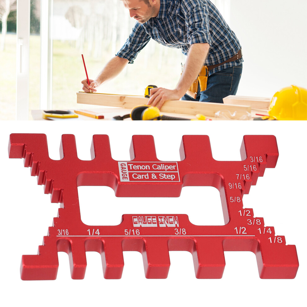 Aluminum Alloy Dovetail Jig & Caliper Kit - Metric & Imperial, Red 9341390936168