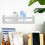 White WallMounted Spice Rack Organizer for Home Kitchen Storage Wood Multifunctional Design 2