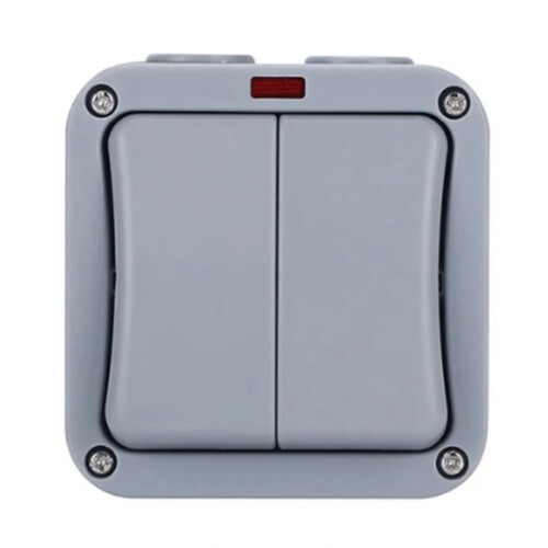 3X IP66 Wall Electrical  220V Light Waterproof  Off Security Button with Fixation Night in the Pc Power(B) 2