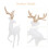 Reindeer Decor White Plastic 6 Pieces 5