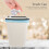 Dining Room Trash Can White 1Set 12x9in 8