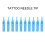 100Pcs Disposable Blue Plastic Long Tattoo Needle Tips 4.8x0.8cm 13