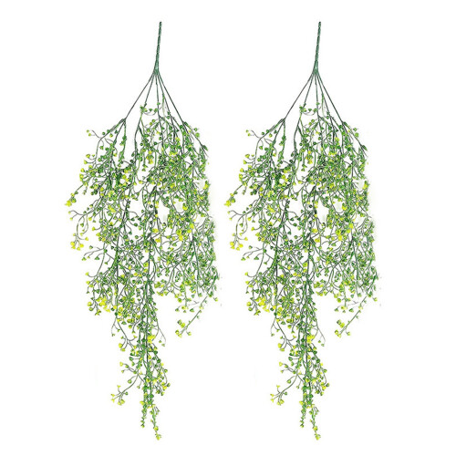 Realistic Plastic Handcrafted Artificial Willow Vine-Yellow