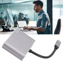 Type C to VGA USB3.0 PD 4K HDMI Adapter for Phone, TV, Computer