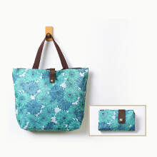(Blue And Green Chrysanthemum) Foldable Reusable Shopping Bags - Eco-friendly
