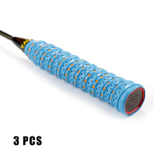 (Blue) 3 Pcs Anti-Slip Tennis Overgrip Tape