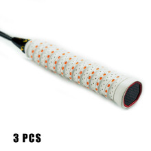 (White) 3 Pcs Anti-Slip Tennis Overgrip Tape