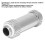 All-Copper Water Cooling Fitting G1/4, Retractable 53.5mm Silver 6