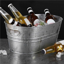 2X Ice Buckets, Galvanized Tub - Drink Buckets for Parties, Beverage Tub for Barbecue Enthusiasts, Bucket for Drinks