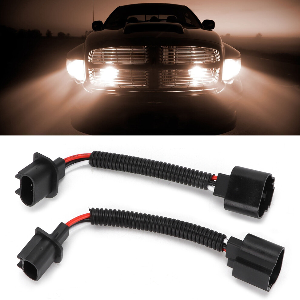 H13 9008 Male To Female Plug Harness Pair Light 7790334185186