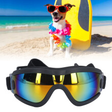 Windproof Dog Goggles with UV Protection, Red Lens, Plastic
