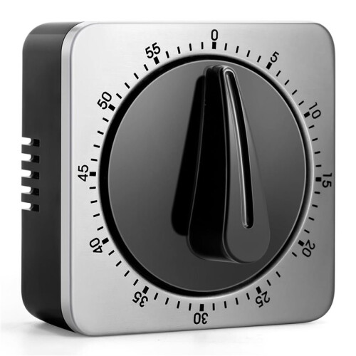 2X Kitchen Timers for Cooking, Chef Cooking Timer Clock with Loud Alarm,Mechanical Desk Timer - No Batteries Required 1