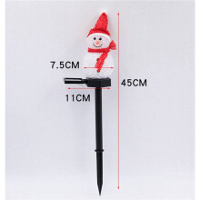 2X Décorations de Noël Lumières Solaires Décor de Jardin Extérieur Bonhomme de Neige-Ornements de Noël Décor de Jardin à Énergie Solaire E