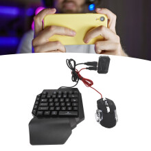 4-in-1 RGB Keyboard Mouse Converter Set for Android/iOS with Phone Stand
