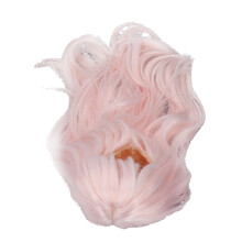 Long Curly Soft Silk Doll Wig for 35-39cm Head, Light Pink