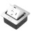 Embedded Floor Socket Box EU Standard USB Power 250V 16A Silver 16