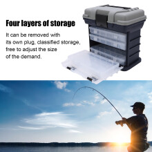 Portable 4 Tier Fishing Box 27x17x26cm