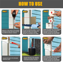 Rainwater Collection Downspout Diverter Rainwater Collection System Yard Gutter Drain Black