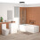 NES Home L-Shaped Left Hand Bath Set, Panel, Bath Screen, CC Toilet, 600mm Freestanding Vanity 1