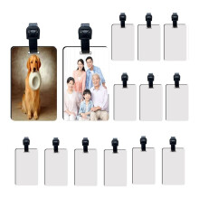 20 Pcs Sublimation Luggage Tag Blanks with Strap White Blank Travel Bag Baggage Tags Double Sided Suitcase Label Tag