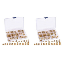 680PCS M2 M2.5 M3 M 4 M 5 M6 Metric Knurled Nuts Assortment Set Threaded Insert Nuts Brass Heat Set for 3D Printing