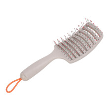 Lightweight Plastic Curved Hair Detangler Brush for Adults & Kids