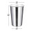 Premium Stainless Steel Cups 16 Oz Pint Cup Tumbler (24 Pack) - Stackable Durable Cup 8