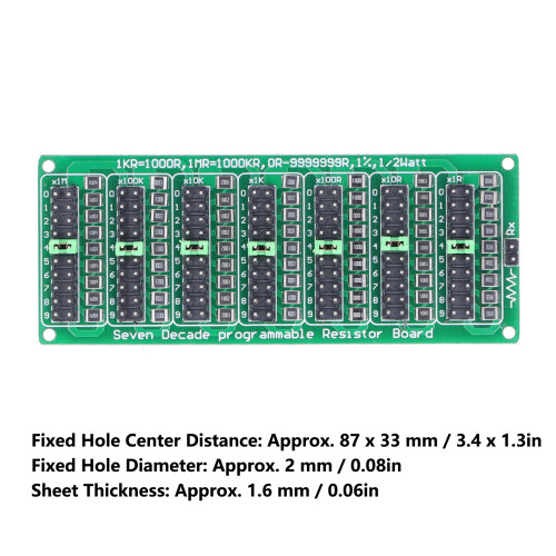 Programmierbare Widerstandstafel 1Ω-9,99MΩ, 87x33mm, Kostengünstig 2