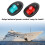 2 pièces LED de navigation IP66 12V 3W Rouge/Vert 3